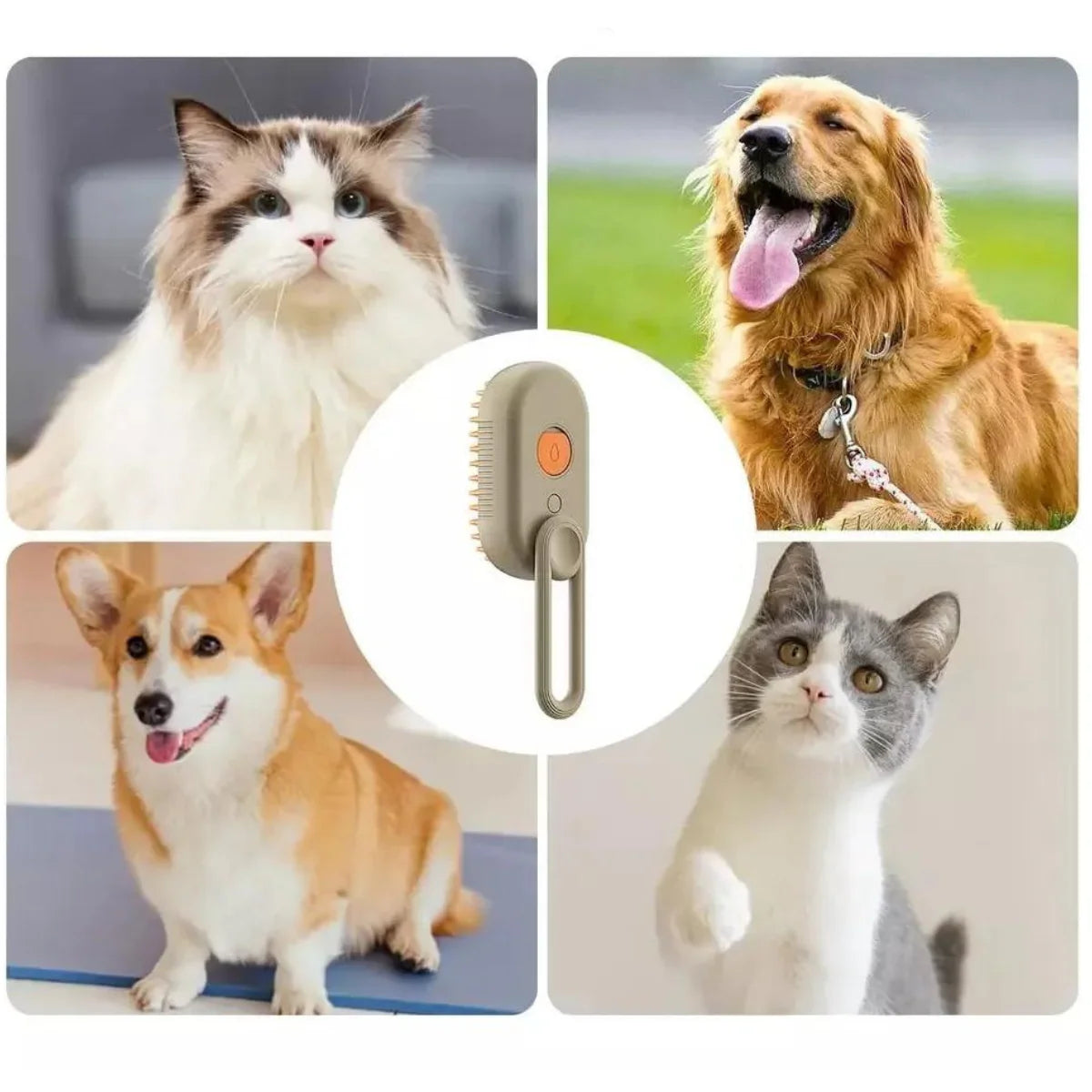 Cepillo a vapor para mascotas