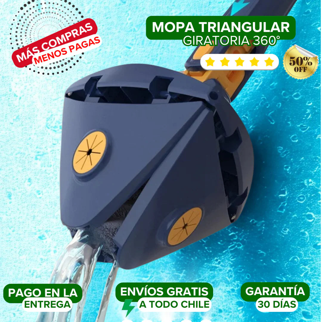 FlexiMop® 360° – Mopa Triangular Giratoria para una Limpieza Total y Sin Esfuerzo