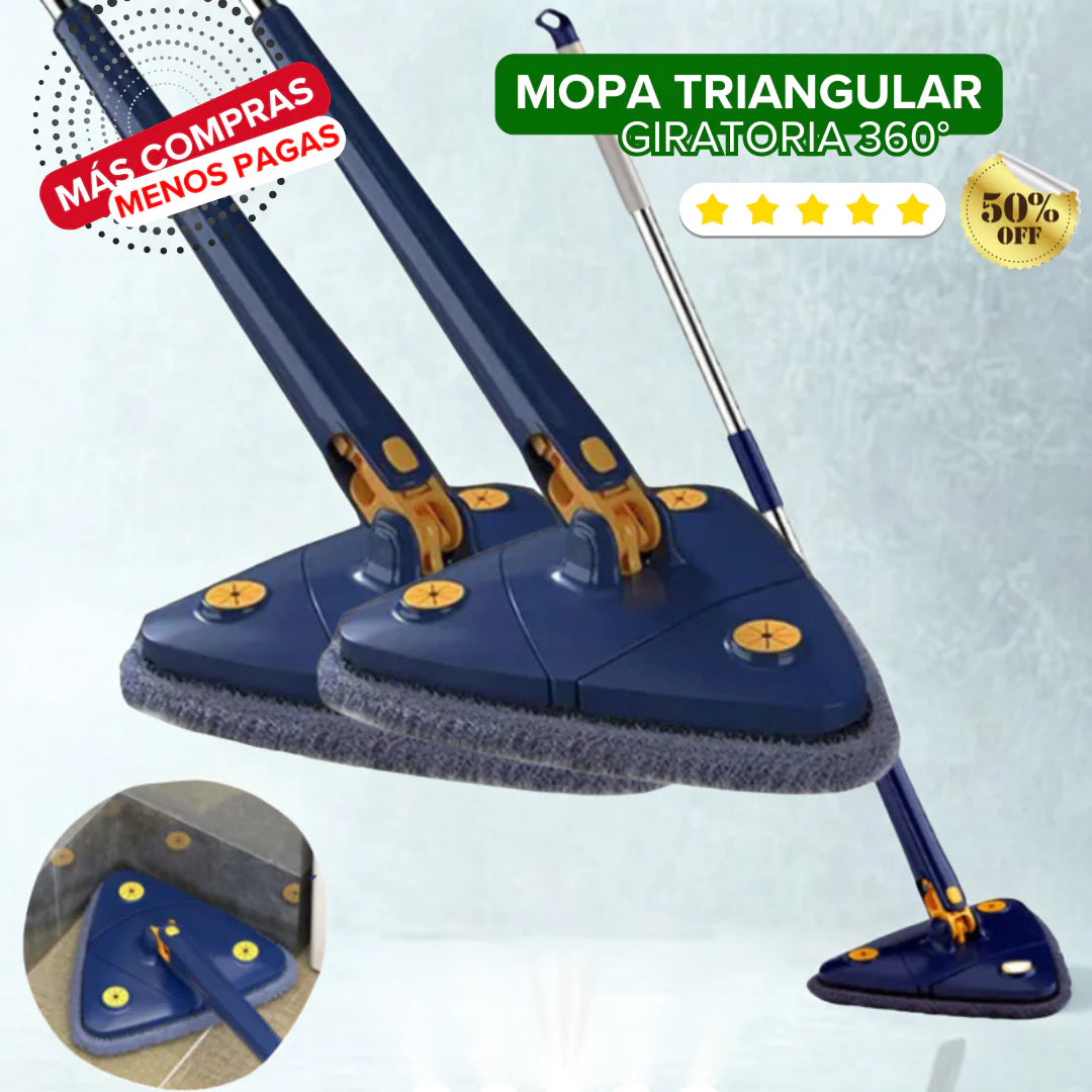 FlexiMop® 360° – Mopa Triangular Giratoria para una Limpieza Total y Sin Esfuerzo