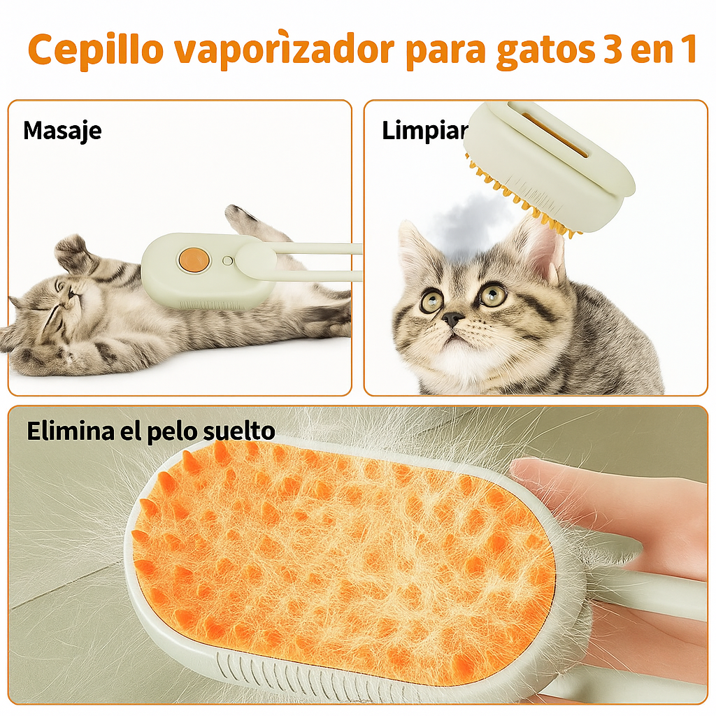 Cepillo a vapor para mascotas