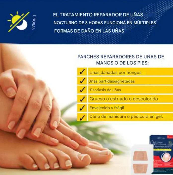 Uñabela® Parche Reparador Invisible para Uñas | Fortalece, Repara y Da Brillo Natural