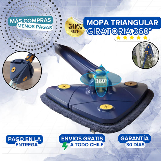 FlexiMop® 360° – Mopa Triangular Giratoria para una Limpieza Total y Sin Esfuerzo