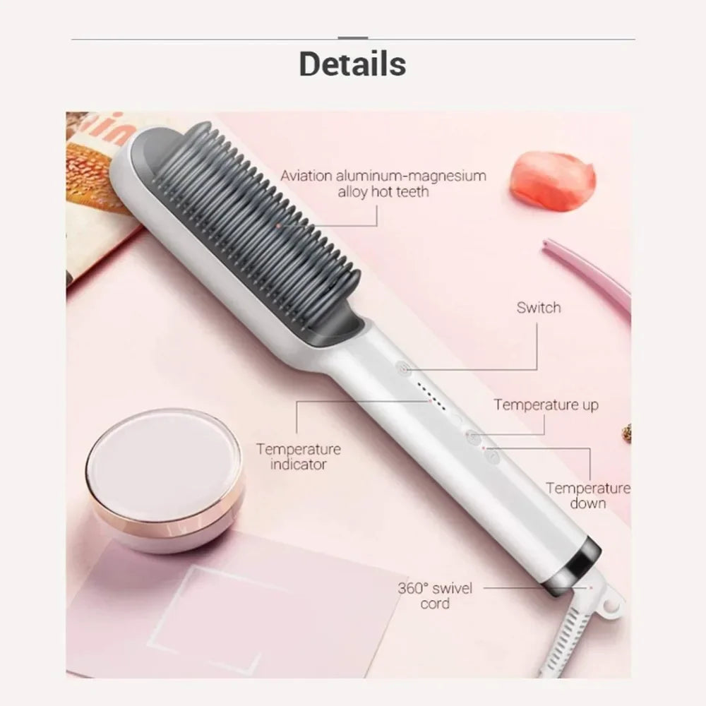 "Cabello Liso y Brillante con la Plancha Cepillo Hair S 💖✨ + ¡Envío Gratis! 🚚"