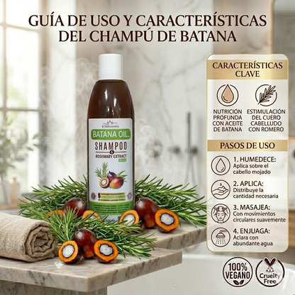 🌿✨ Shampoo Batana + Romero: ¡Dale vida a tu cabello!