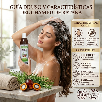 🌿✨ Shampoo Batana + Romero: ¡Dale vida a tu cabello!